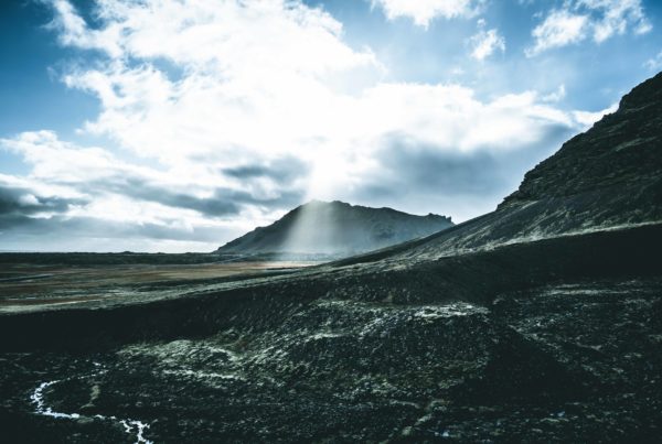 Iceland Mountains Sun Sky