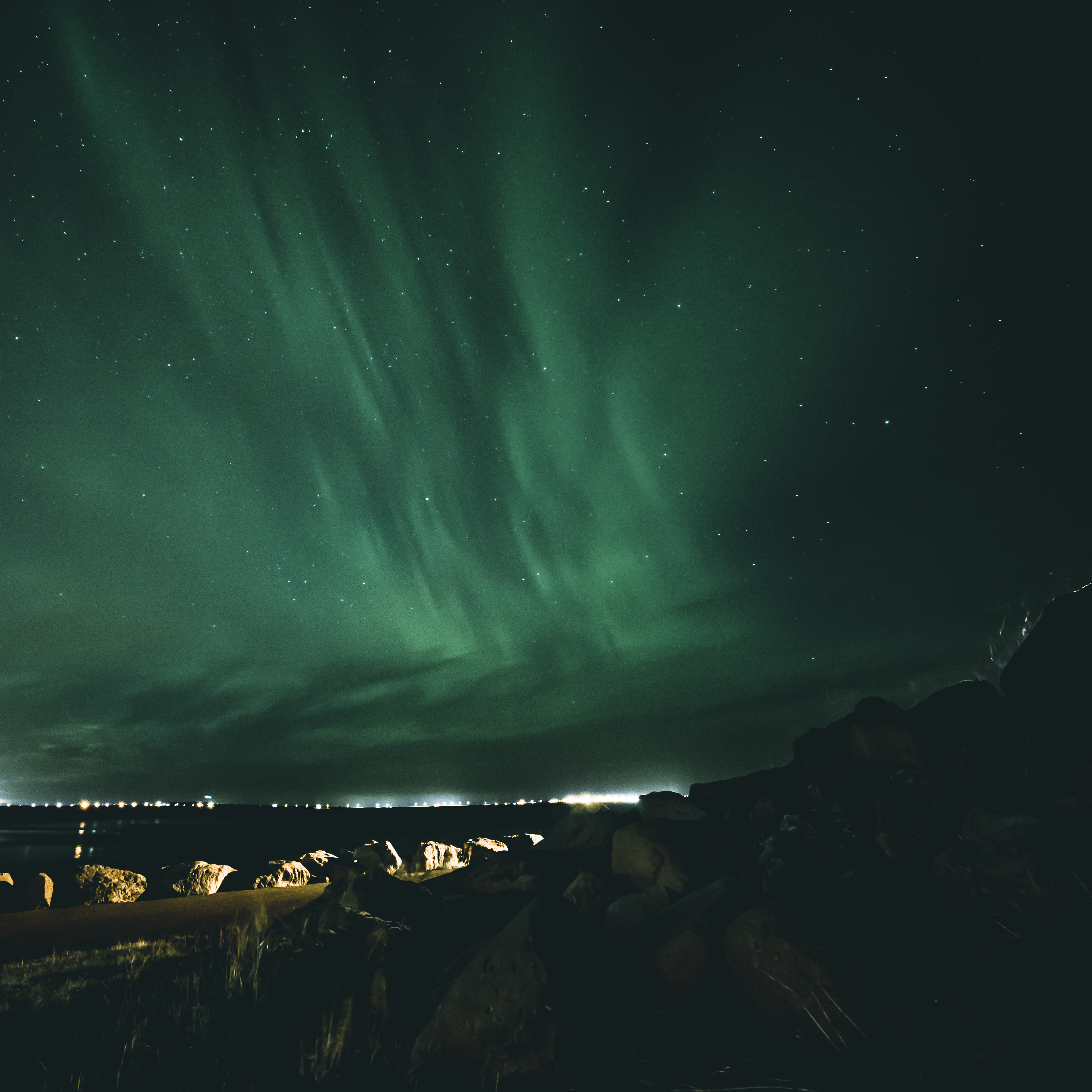 Polarlichter Island Reykjavik